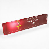 PORTE-NOM POUR BUREAU RED TALISMAN,