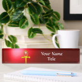 PORTE-NOM POUR BUREAU RED TALISMAN,