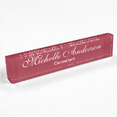 Porte-nom Pour Bureau Référence unique Red Rose Script Consultant