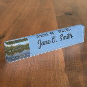 Porte-nom Pour Bureau Reflet du lac de Yosemite (Taille)