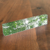 Porte-nom Pour Bureau Regard sur les arbres d'été (Taille)