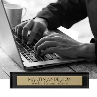 Porte-nom Pour Bureau REGARDE ! Plaque de nom de la Retraite la plus heu