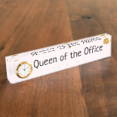 Porte-nom Pour Bureau Reine du bureau avec des parties scintillantes (Taille)