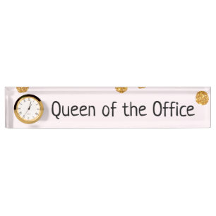 Porte-nom Pour Bureau Reine du bureau avec des parties scintillantes