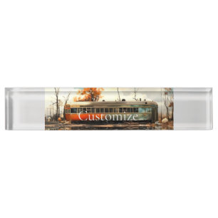 Porte-nom Pour Bureau Remorque Caravan vintage RV Thunder_Cove