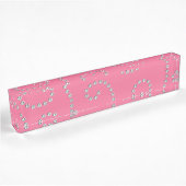 Porte-nom Pour Bureau Remous roses de diamants