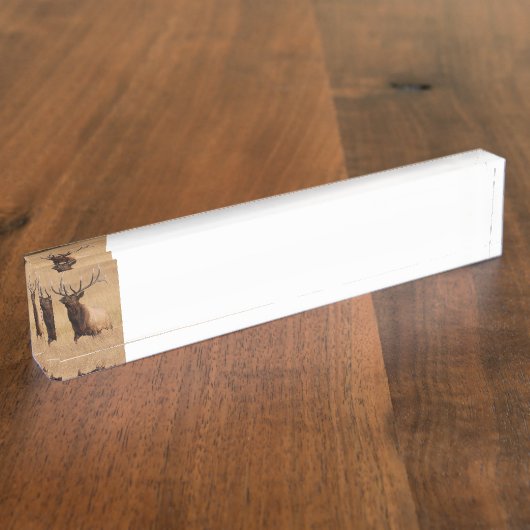 Porte-nom Pour Bureau remplissage d'élans (Taille)