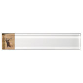 Porte-nom Pour Bureau remplissage d'élans (Devant)