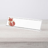 Porte-nom Pour Bureau Renard (Devant)