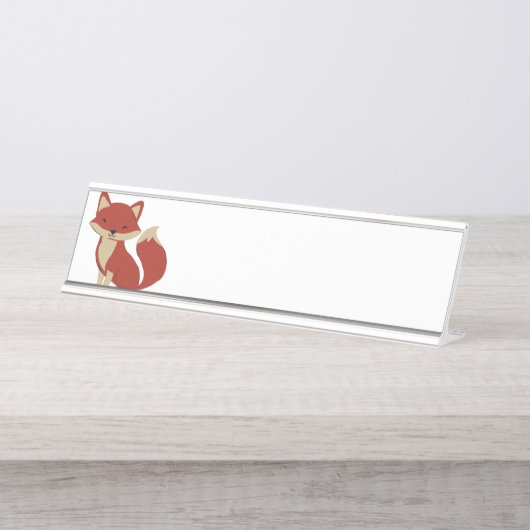 Porte-nom Pour Bureau Renard (Devant)