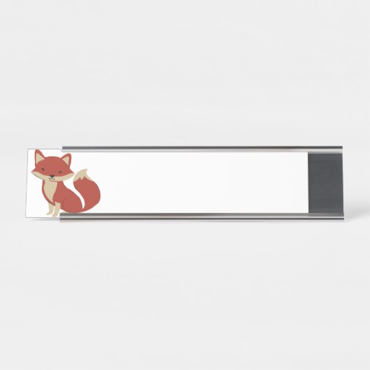 Porte-nom Pour Bureau Renard (Devant)