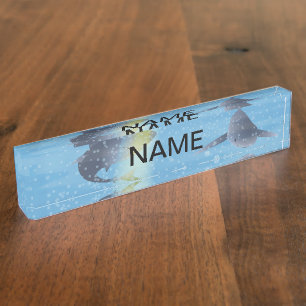 Porte-nom Pour Bureau Requins