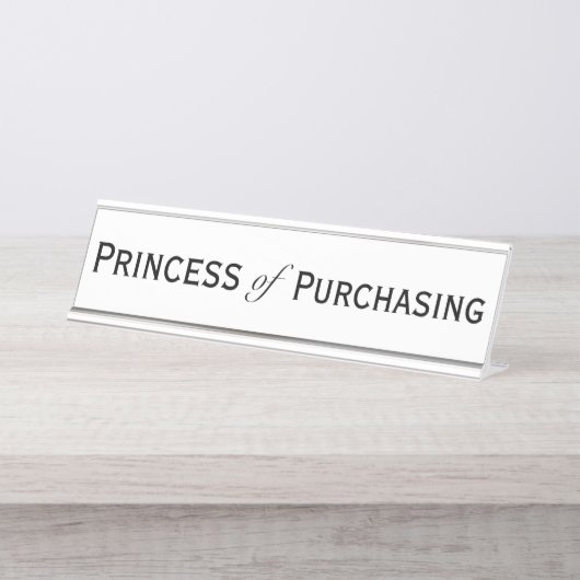 Porte-nom Pour Bureau Responsable des achats Princess Woman  (Devant)
