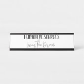 Porte-nom Pour Bureau Ressources humaines : vivre le rêve (Devant)