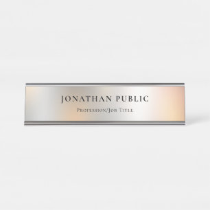 Porte-nom Pour Bureau Revêtement métallique créatif Design simple Profes