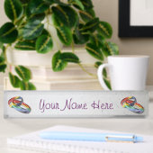 Porte-nom Pour Bureau Rings de Rainbow Wedding pour l'Equality