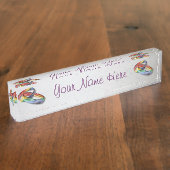 Porte-nom Pour Bureau Rings de Rainbow Wedding pour l'Equality (Taille)