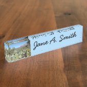 Porte-nom Pour Bureau Rochers rouges et cactus I (Taille)