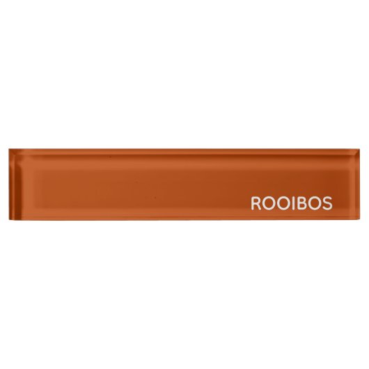 Porte-nom Pour Bureau Rooibos rouge brun nom (Devant)