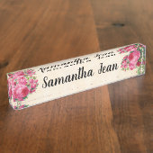 Porte-nom Pour Bureau Rose (Taille)
