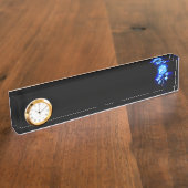Porte-nom Pour Bureau Rose bleu brûlant (Taille)