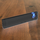 Porte-nom Pour Bureau Rose bleu brûlant (Taille)