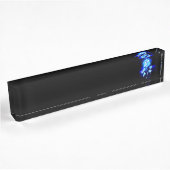Porte-nom Pour Bureau Rose bleue brûlante