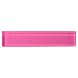 Porte-nom Pour Bureau Rose brillant (couleur solide)
