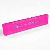 Porte-nom Pour Bureau Rose chaud solide