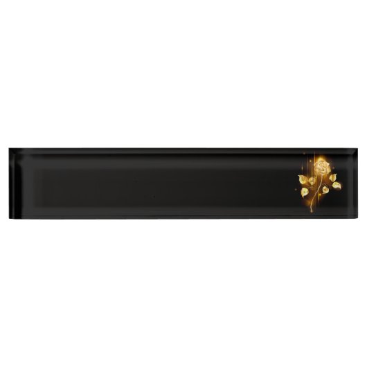 Porte-nom Pour Bureau Rose d'or ( rose d'or ) (Devant)