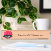 Porte-nom Pour Bureau Rose et Swallowtail