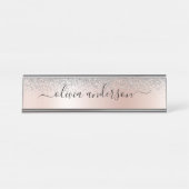 Porte-nom Pour Bureau Rose Gold (Devant)