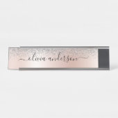 Porte-nom Pour Bureau Rose Gold (Devant)