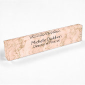 Porte-nom Pour Bureau Rose Gold Marble Executive