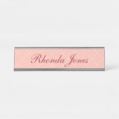 Porte-nom Pour Bureau Rose Joli (Devant)