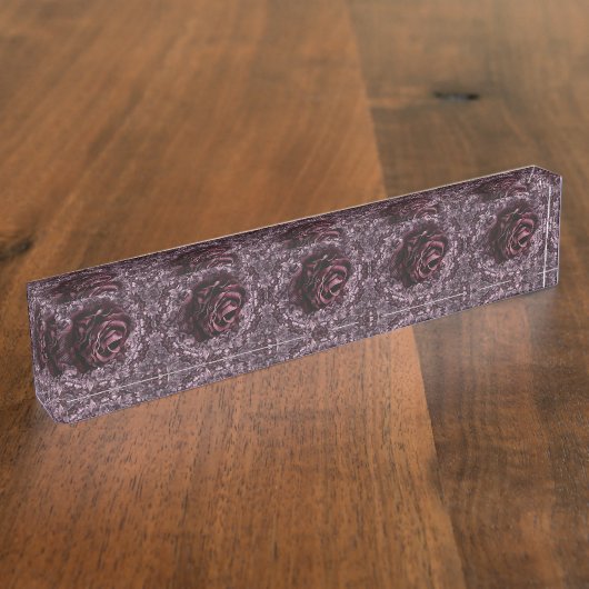 Porte-nom Pour Bureau Rose Mandala (Taille)