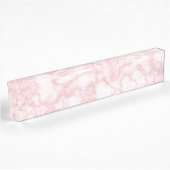 Porte-nom Pour Bureau rose marbre