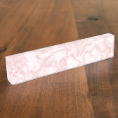 Porte-nom Pour Bureau rose marbre (Taille)