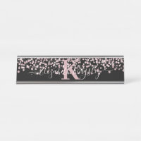Rose noir Parties scintillant or Diamant Monogramm
