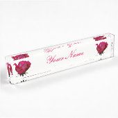 Porte-nom Pour Bureau rose rouge Thunder_Cove