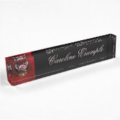 Porte-nom Pour Bureau Rose Steampunk