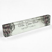 Porte-nom Pour Bureau rose victorien chabby chic