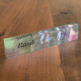 Porte-nom Pour Bureau Rosée personnalisée
