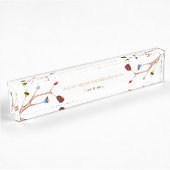 Porte-nom Pour Bureau Roses Rouges