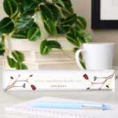 Porte-nom Pour Bureau Roses Rouges