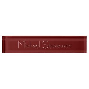 Porte-nom Pour Bureau Rouge Élégant Bureau d'affaires moderne