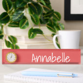 Porte-nom Pour Bureau Rouge flamant