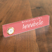 Porte-nom Pour Bureau Rouge flamant (Taille)