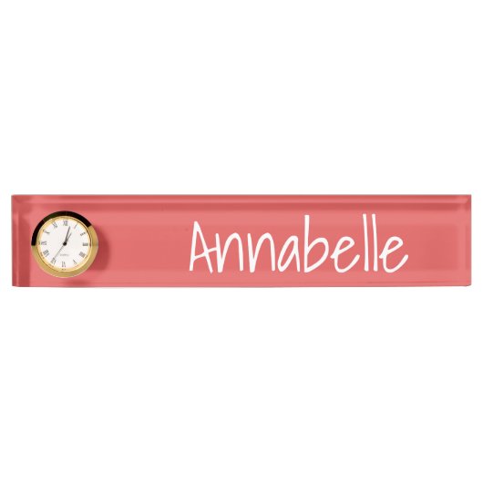 Porte-nom Pour Bureau Rouge flamant (Devant)