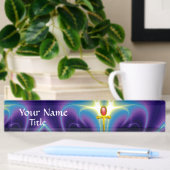 Porte-nom Pour Bureau ROUGE TALISMAN, bleu pourpre